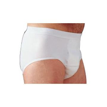 HealthDri Men's Heavy Briefs Washable by Salk Company (Individual) - Small, 30 Inch to 32 Inch