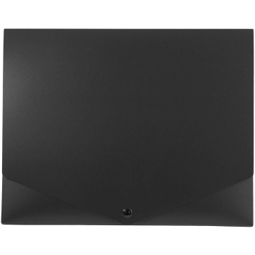 Medium 10 x 12 1/2 x 3/4 Plastic Portfolios with Snap - Black