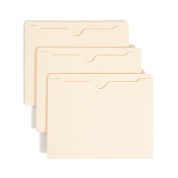File Jackets, Flat-No Expansion, Straight-Cut Reinforced Tab - Manila / Legal / 100
