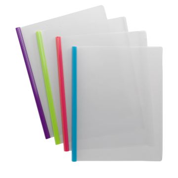 Poly Report Covers With Sliding Bar - Assorted Colors / Letter / 12