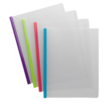 Poly Report Covers With Sliding Bar - Assorted Colors / Letter / 12
