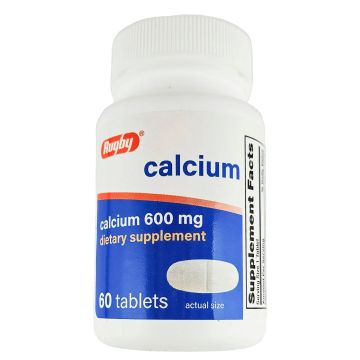 Calcium Carbonate 600 mg 60 Tablets each (1 or 3 Pack) by Rugby - 1 Pack