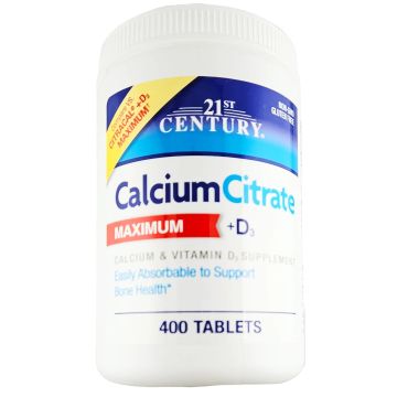 Calcium Citrate plus D3, 400 Tablets by 21st Century