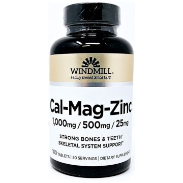 Calcium, Magnesium, Zinc Supplement, 100 Tablets by Windmill