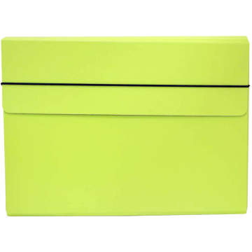 9 1/4 x 12 1/2 x 1/2 Thin Elastic Portfolios - Lime Green