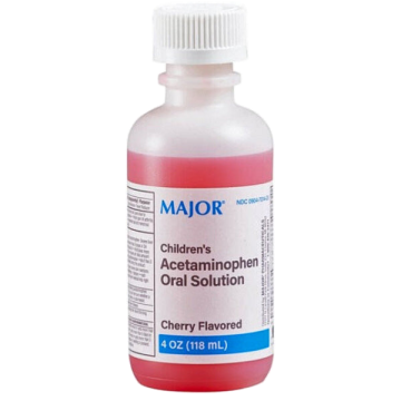 Children's Acetaminophen Oral Liquid Solution 160 mg per 5 mL, Cherry Flavor 118 mL