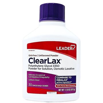 Polyethylene Glycol 3350, 17.9 oz each (1 or 3 Pack) by Leader - 1 Pack