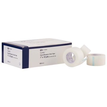 Clear Transparent Medical Tape 1" x 10 Yards, Hypoallergenic 12/box 8534C