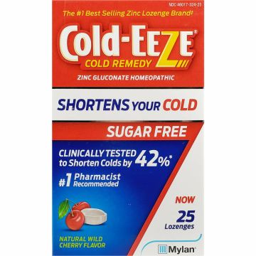 Cold-Eeze with Zinc, (Sugar Free) Wild Cherry Flavor 25 Lozenges
