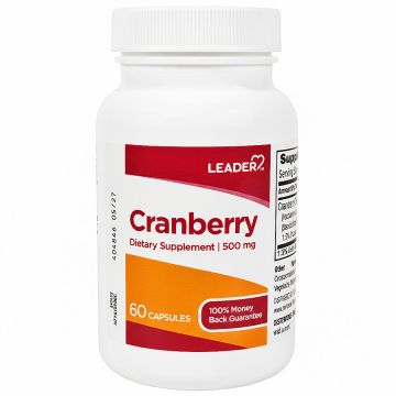 Cranberry 500 mg Dietary Supplement 60 Capsules by Leader