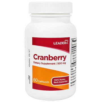 Cranberry 500 mg Dietary Supplement 60 Capsules by Leader