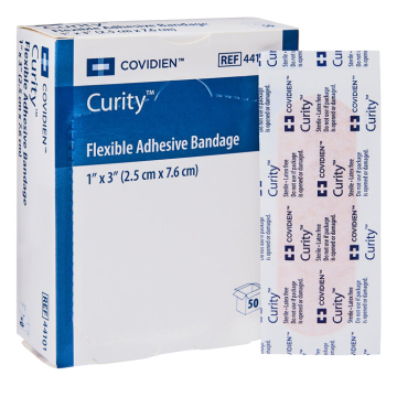 Curity Fabric Adhesive Bandages 1" x 3", 50/Box