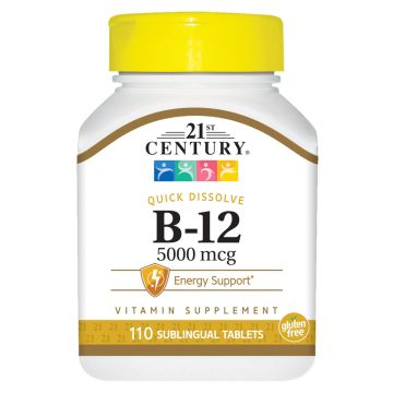 21ST CENTURY Supplements & Health - Vitamin B12 5000mcg, 110 Tablets