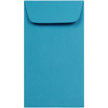 #6 Coin Envelopes (3 3/8 x 6) - Pool Blue 32lb