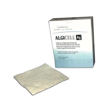 Silver Alginate Dressing Algicell® Ag Non-adhesive without Border 2 X 2 Inch Square Sterile - 2 inch x 2 inch / Each