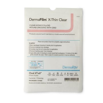 DermaFilm® X-Thin Clear Hydrocolloid Wound Dressing with Grid
