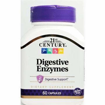 Digestive Enzymes, 200 mg 60 Capsules by 21st Century