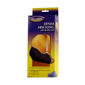 Bell-Horn Denim Arm Sling with Shoulder Pad Universal by DJ Orthopedics