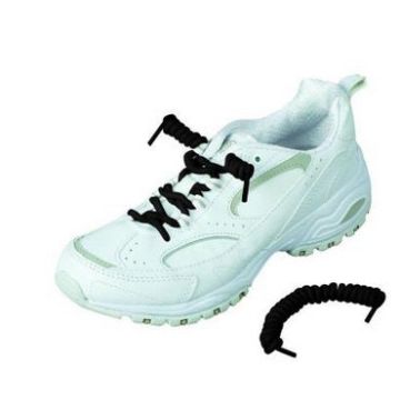 HealthSmart Coiler Shoe Laces by Briggs Healthcare - Pair, Black