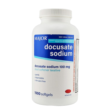 Docusate Sodium 100 mg 1000 Softgels by Major