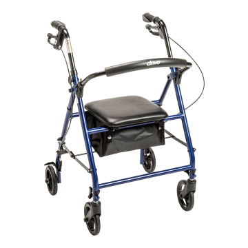 Drive Medical™ Steel Rollator with 6 Inch Wheels