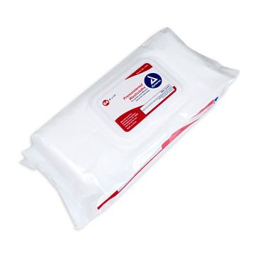 Dynarex Premoistened Adult Washcloths, 9" x 13" Soft Pack Refill - Package of 64