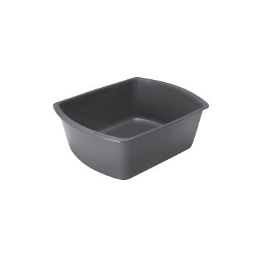 Rectangular Wash Basin 8 qt, Graphite/Mauve, Plastic