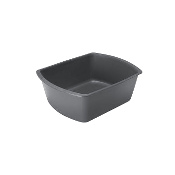 Rectangular Wash Basin 8 qt, Graphite/Mauve, Plastic