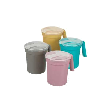 Deluxe Water Pitcher with Straw Port and Translucent Lid 28 oz