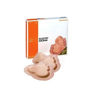 Smith & Nephew Allevyn™ Life Foam Dressing, Sacrum, Sterile, 17.2cm x 17.5cm, with 12.4cm x 8.5cm Pad, Small