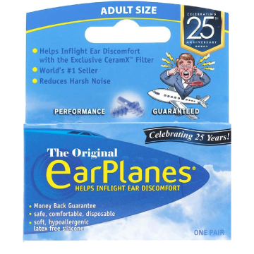EarPlanes Adult Ear Plugs for Air Travel