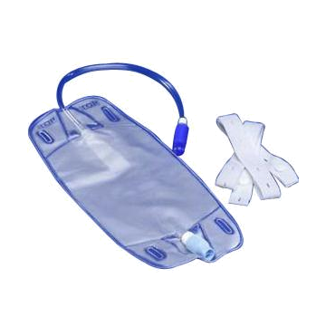 Urine Leg Bag - With Anti-Reflux Valve. / 17oz-Medium