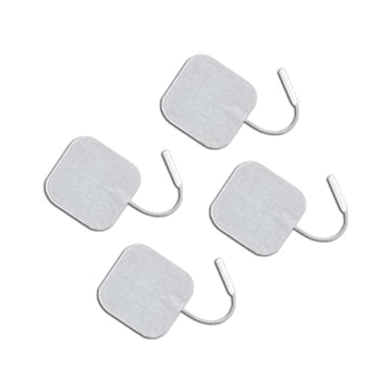 2" Square White Cloth Electrodes by Current Solutions - Package of 4
