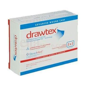 Drawtex Hydroconductive Dressing with Levafiber by Steadmed Medical - 2 X 2 Inch / Sterile / Single