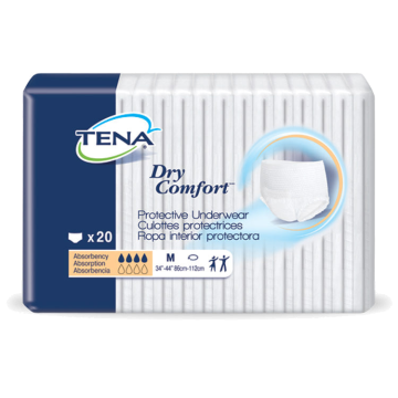 TENA Dry Comfort Brief by SCA Personal Care - X-Large 55 to 66 Inch Waist / Hip Inch / Pack of 14