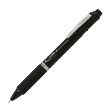 EnerGel 3 Multi-Function, 3-Ink Gel Pen, (0.5mm) Fine Line, Black/Red/Blue Ink - Black