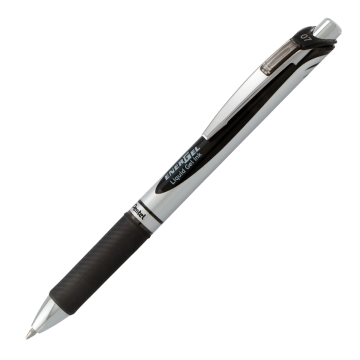EnerGel RTX Retractable Liquid Gel Pen, Medium (0.7mm) - Black