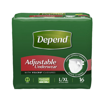 Beltless Undergarment - Package - Package of 16 - 36-60 Inch Large / X-Large, Ultra Absorbency