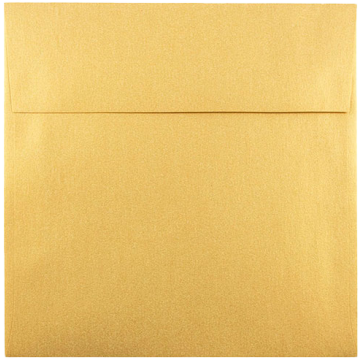 6 x 6 Square Envelopes - Gold Metallic 32lb