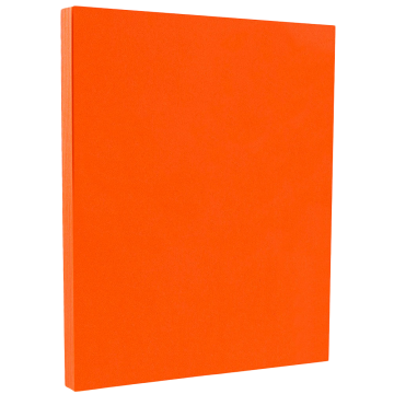 8 1/2 x 11 Cardstock - Mandarin Orange 65lb