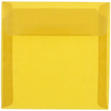 6 x 6 Square Envelopes - Gold Translucent 30lb