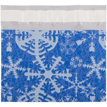 5 x 6 1/8 Invitation Envelopes with Peel & Seal - Blue Snowflake Foil 32lb