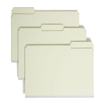 Pressboard File Folder, 1 inch Expansion, 1/3-Cut Tab - Yellow / Letter / 25