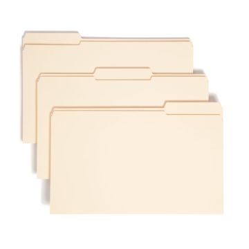 Reinforced Tab File Folders, 1 1/2 inch Expansion, 1/3-Cut Tab