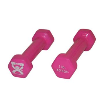 Fabrication Enterprises Cast Iron And Vinyl-Coated Dumbbell, 1 Lb