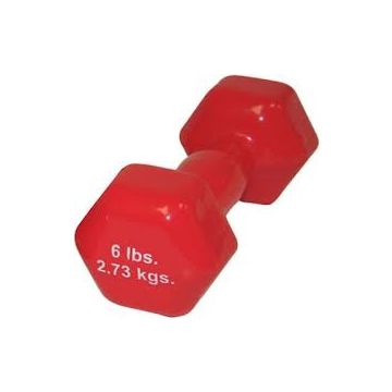 Cast Iron And Vinyl-Coated Dumbbell (6 lbs)