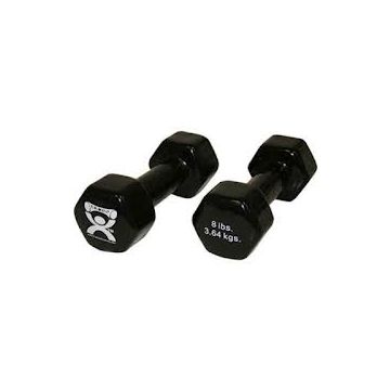 Cast Iron and Vinyl-Coated Dumbbell (8 Lb)