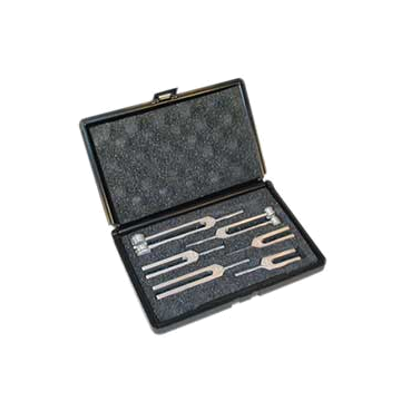 6 Piece Tuning Forks Set with Case by Fabrication Enterprises