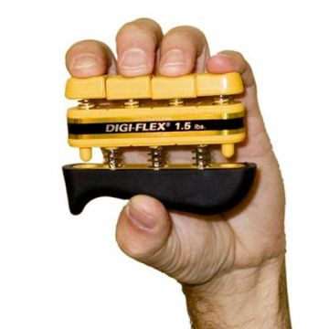 Cando Digi-Flex Hand Exerciser With Spring - Each, Yellow, X-Light Strength (force to compress finger/hand: 1 ½ inch lbs./5 lbs.)