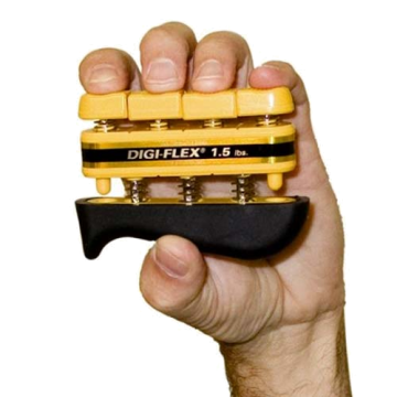 Cando Digi-Flex Hand Exerciser With Spring - Each, Yellow, X-Light Strength (force to compress finger/hand: 1 ½ inch lbs./5 lbs.)